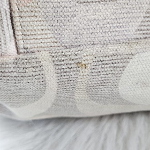 Coach Soho Optic Lynn Light Pastel Signature Canvas Gray Leather Trim Hobo Bag - Picture 12 of 16